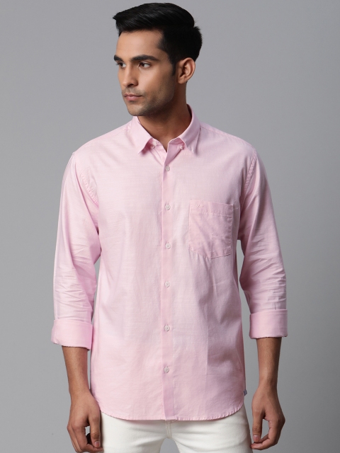 

Park Avenue Men Pink Slim Fit Self Design Casual Shirt