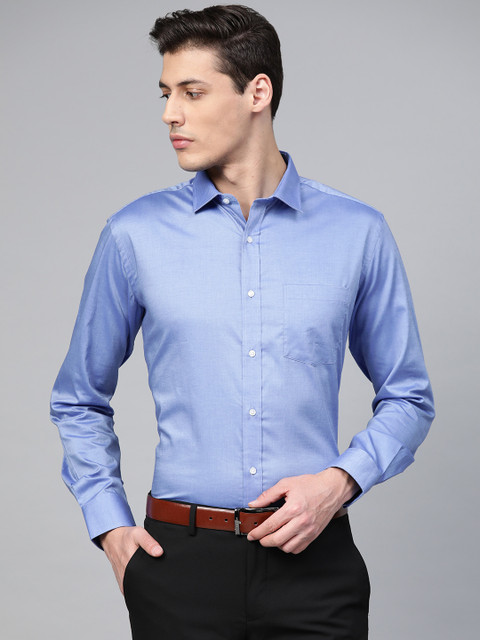 

Park Avenue Men Blue Regular Fit Solid Formal Shirt