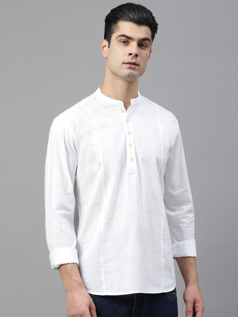 

Park Avenue Men White Slim Fit Solid Casual Shirt