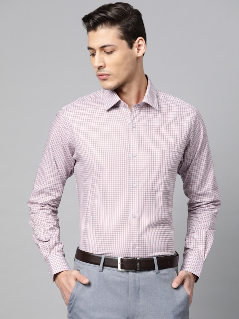 

Raymond Men Grey & Red Slim Fit Checked Formal Shirt