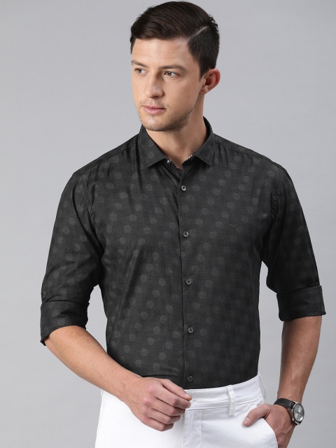 

Park Avenue Men Black Printed Cotton Slim Fit Formal Shirt