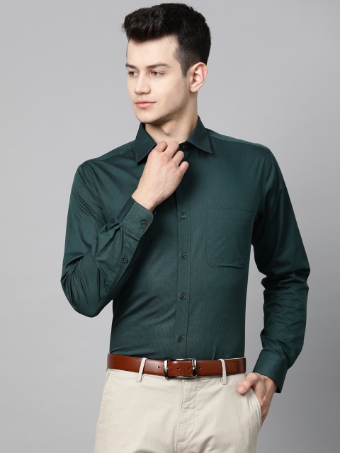 

Raymond Men Green Slim Fit Solid Formal Shirt