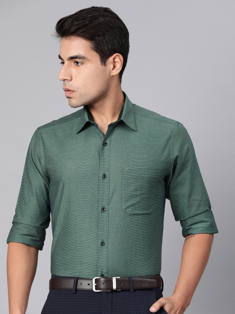 

Raymond Men Green Slim Fit Solid Formal Shirt