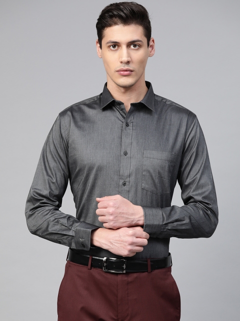 

Park Avenue Men Charcoal Grey Regular Fit Solid Formal Shirt