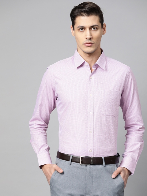 

Raymond Men Pink & White Contemporary Regular Fit Self Design Formal Shirt