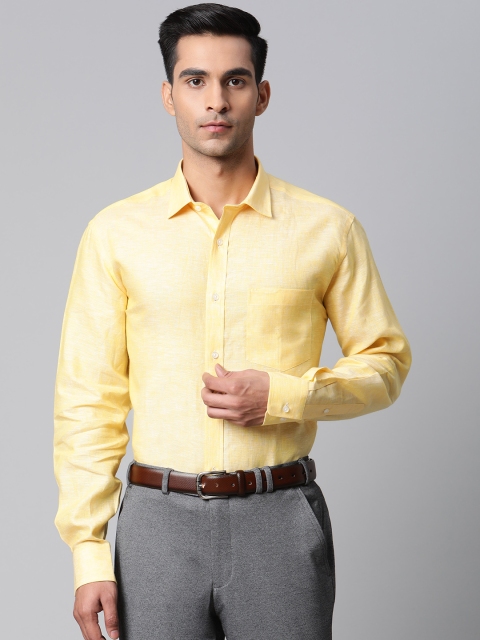 

Park Avenue Men Yellow Regular Fit Textured Formal Shirt