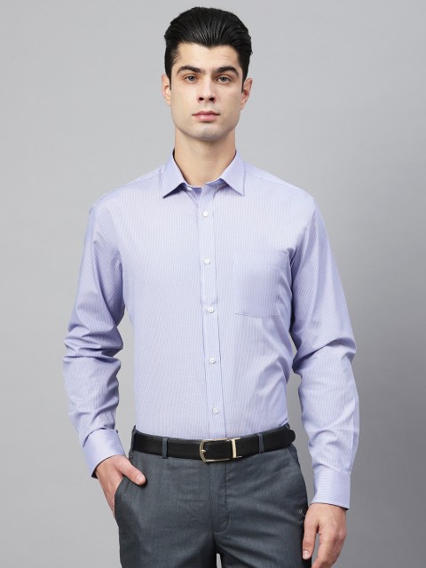 

Park Avenue Men Blue & Purple Regular Fit Checked Easy Care Formal Shirt