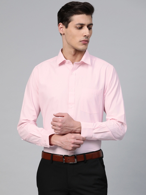 

Park Avenue Men Pink Regular Fit Solid Easy Care Formal Shirt