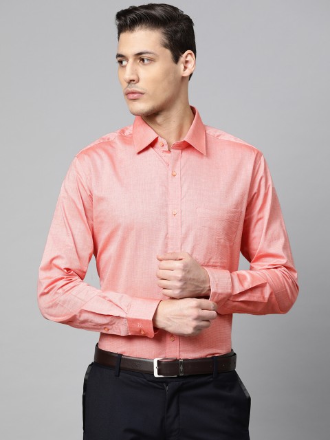 

Raymond Men Orange Slim Fit Solid Formal Shirt