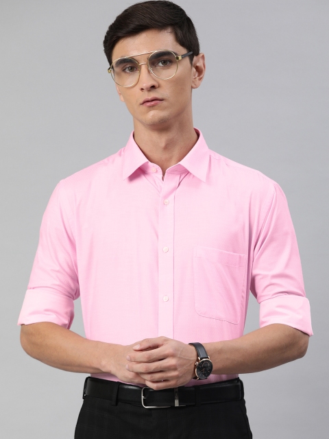 

Raymond Men Pink Slim Fit Self Design Formal Shirt