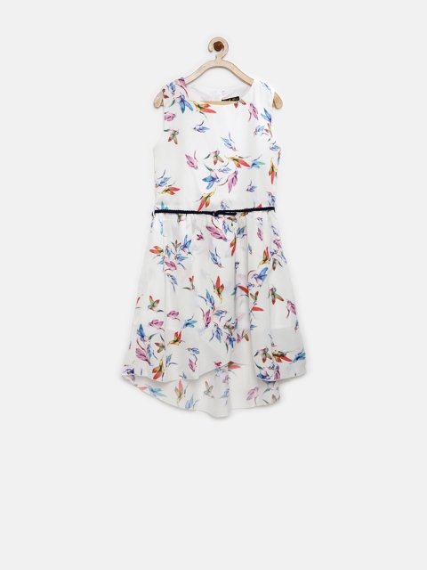 

Gini & Jony Girls White Printed Fit & Flare Dress