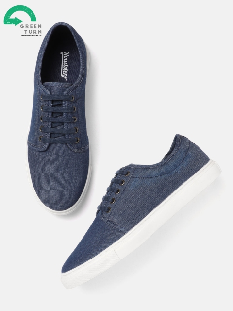 

Roadster GreenTurn Men Navy Blue Denim Sneakers