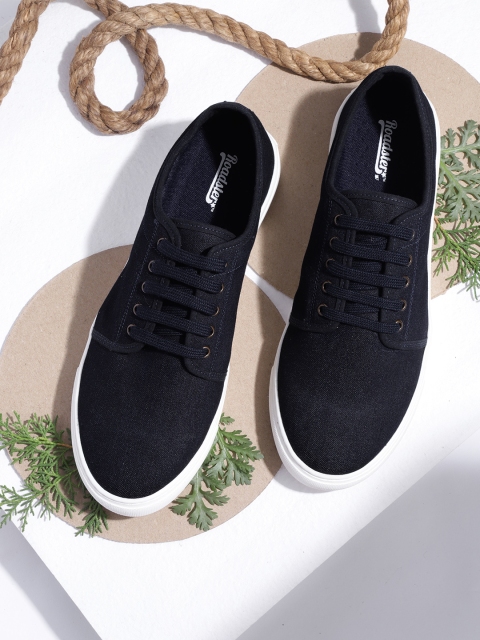 

Roadster Men Navy Blue Recycled Denim Sneakers