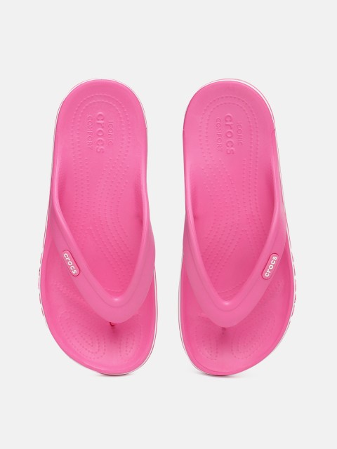 

Crocs Unisex Pink Solid Thong Flip-Flops