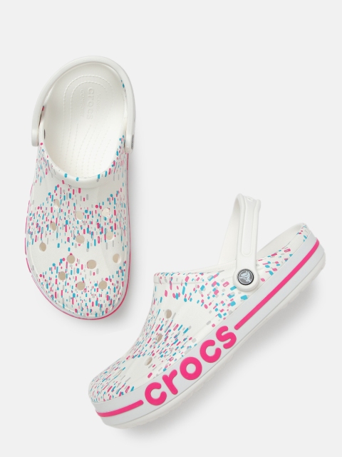 

Crocs Unisex White Printed Bayaband Seasonal Clogs