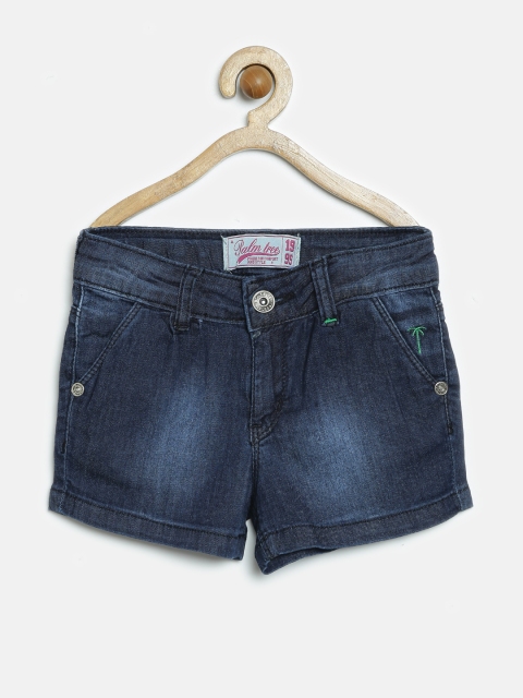 

Palm Tree by Gini & Jony Girls Navy Washed Denim Shorts, Navy blue