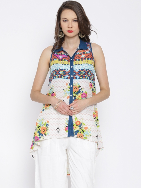 

BIBA Multicoloured Printed High-Low Tunic, Multi