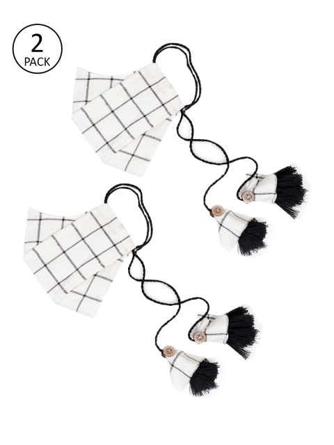 

VASTRAMAY Unisex 2 Pcs 3Ply Anti-Pollution Reusable Protective Outdoor Masks, White