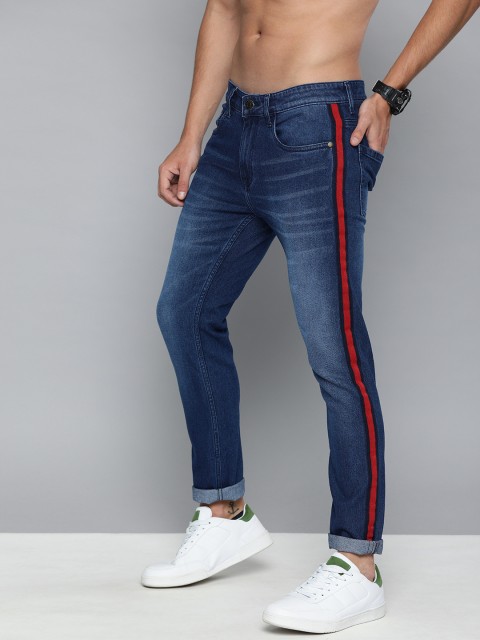 

Harvard Men Blue Regular Fit Mid-Rise Clean Look Stretchable Side Taping Detail Jeans