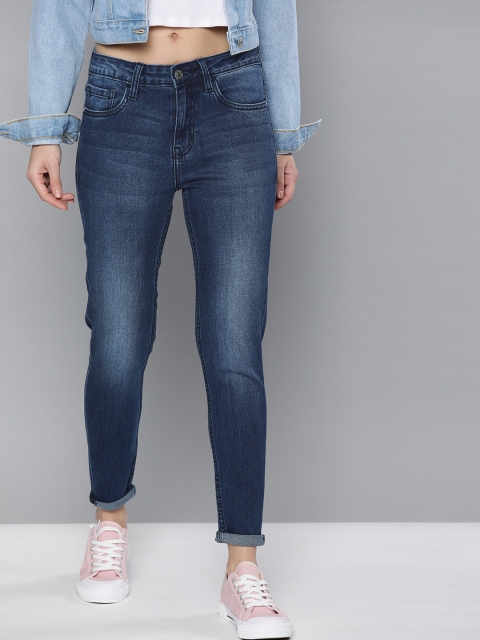 

Harvard Women Blue Tapered Fit Mid-Rise Clean Look Jeans