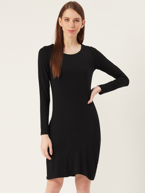 

VERONIQUE Women Black Solid Sheath Dress
