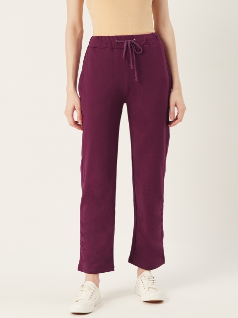 

VERONIQUE Women Magenta Regular Fit Solid Track Pants