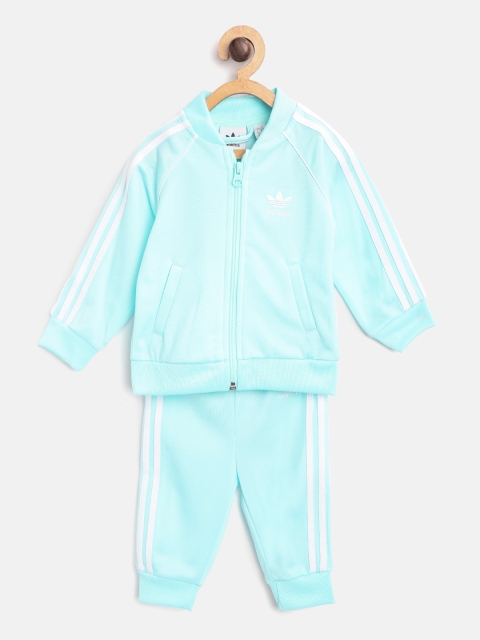 

ADIDAS Originals Boys Turquoise Blue Solid Superstar Tracksuit