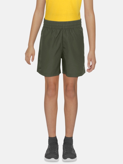 

ADIDAS Boys Olive Green Self Checked B Club Tennis Shorts