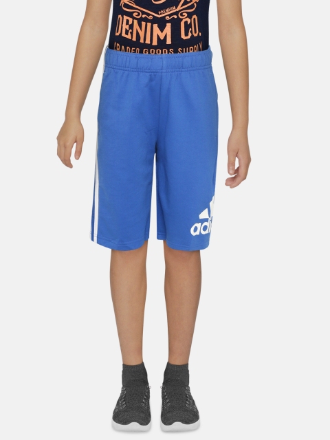 

ADIDAS Boys Blue Solid JB BOS Sports Shorts