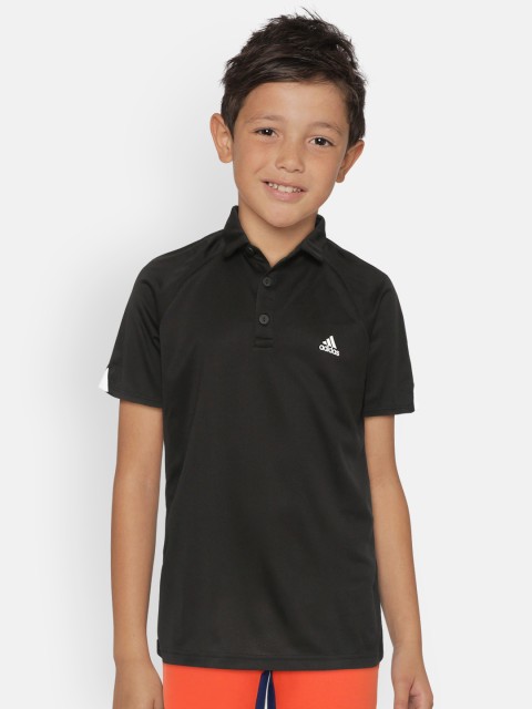 

ADIDAS Boys Black Solid Club Polo Tennis T-shirt