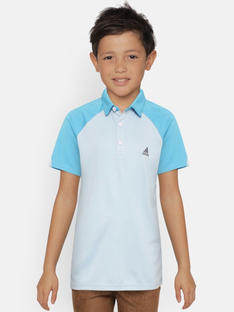 

ADIDAS Boys Blue Solid Club Polo Tennis T-shirt