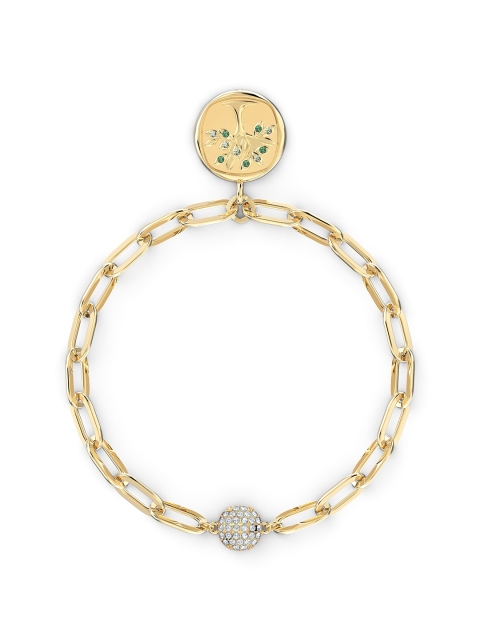 

SWAROVSKI Green Gold-Tone Plated The Elements Tree Bracelet