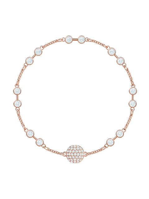 

SWAROVSKI White Metal Rose Gold-Plated Bangle-Style Bracelet