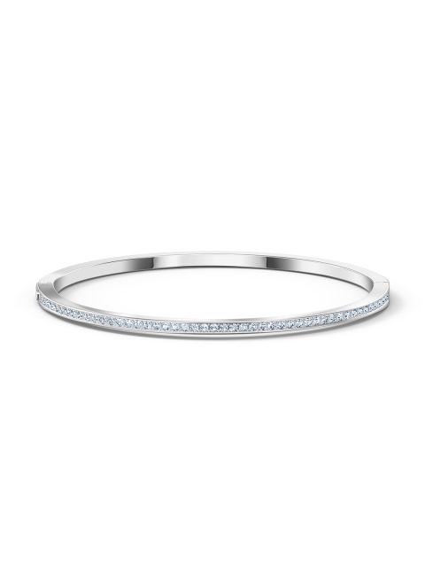 

SWAROVSKI White Metal Rhodium-Plated Bangle-Style Bracelet