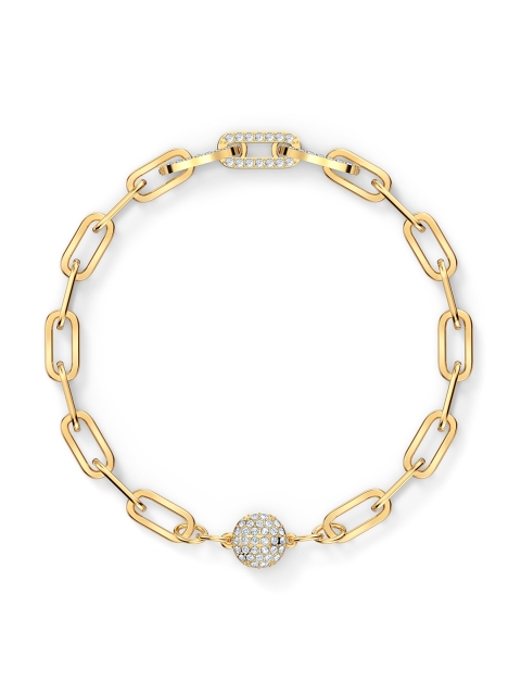 

SWAROVSKI White Metal Gold-Plated Cuff Bracelet