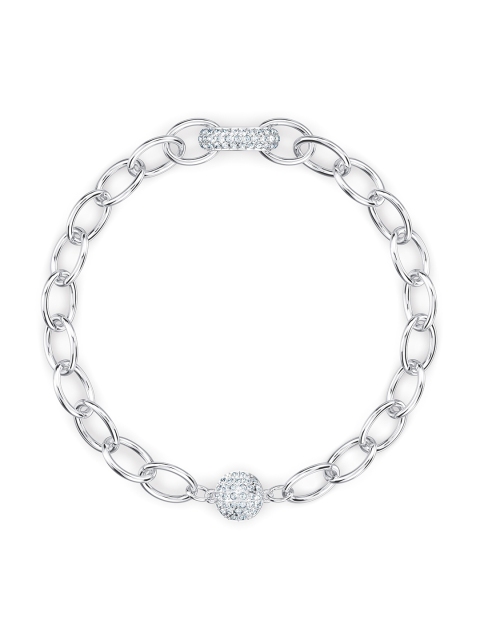 

SWAROVSKI Silver-Toned Rhodium-Plated The Elements Chain Bracelet