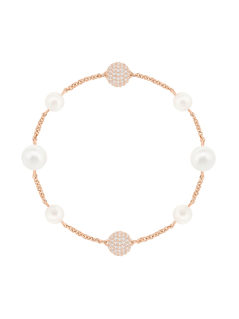 

SWAROVSKI White Rose Gold Plated Remix Collection Round Pearl Strand