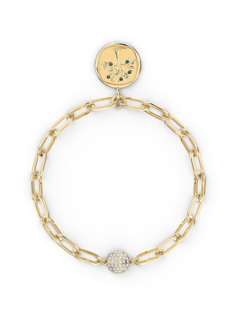 

SWAROVSKI Green & Gold Plated The Elements Tree Bracelet