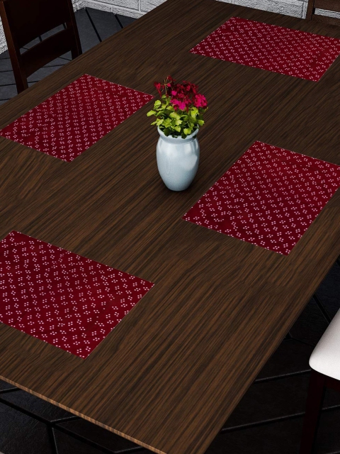 

nestroots Set of 6 Red Table Mats