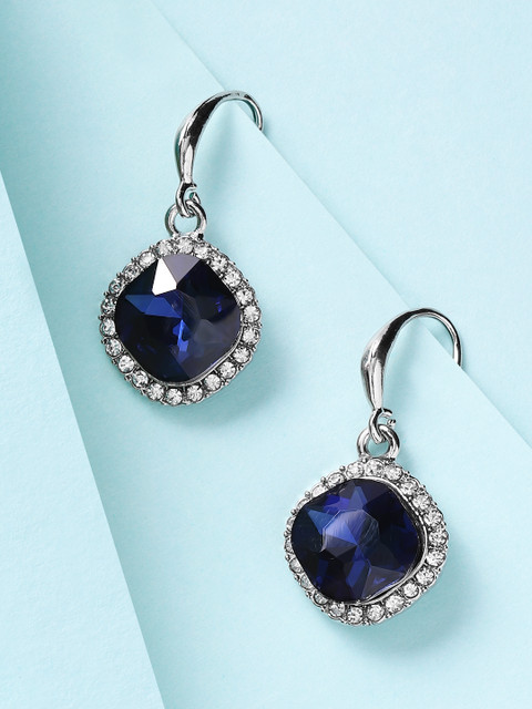

TOKYO TALKIES X rubans FASHION ACCESSORIES Silver-Plated & Blue Classic Drop Earrings
