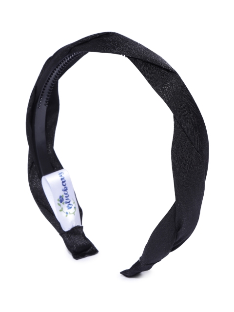 

Blueberry Women Black Solid Twisted Hairband