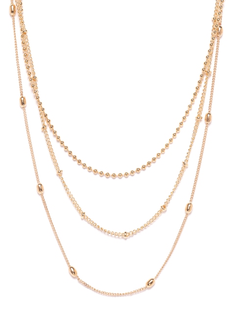 

Blueberry Women Gold-Plated Artificial Beaded Layered Necklace