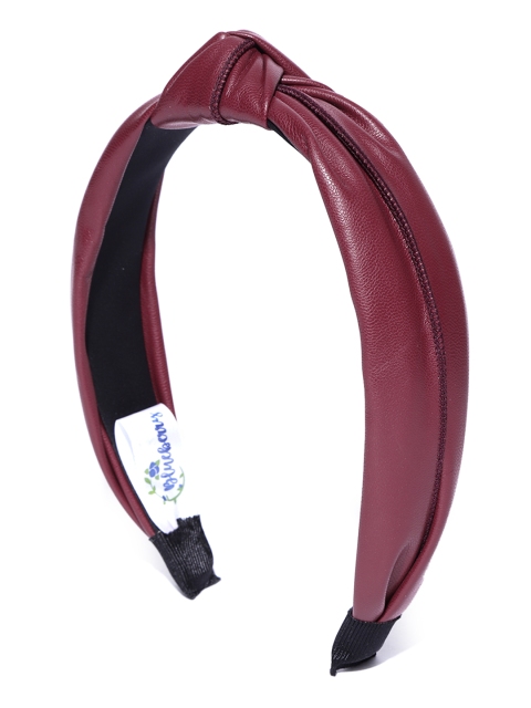 

Blueberry Women Maroon Solid Hairband with Knot Detail