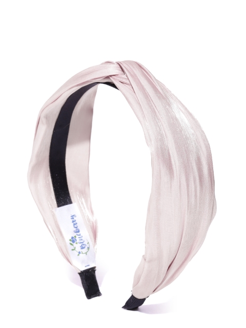 

Blueberry Women Light Pink Solid Hairband with Knot Detail