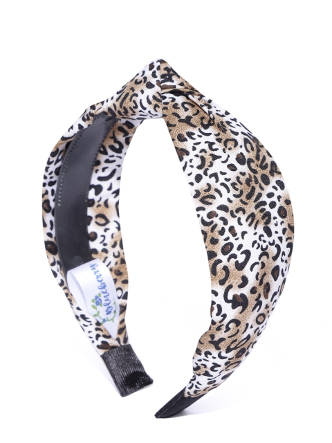 

Blueberry Women White & Black Leopard Print Hairband