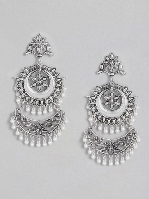 

Anouk Oxidized Silver-Plated Crescent Shaped Chandbalis