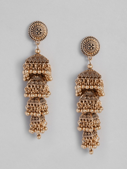 

Anouk Antique Gold-Toned Classic Jhumkas