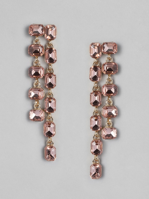 

DressBerry Gold-Toned Geometric Drop Earrings