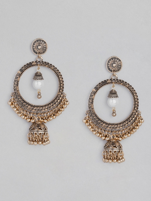 

Anouk Gold-Toned Gold Plated Contemporary Jhumkas