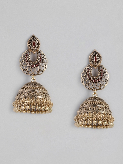 

Anouk Gold-Toned Dome Shaped Jhumkas